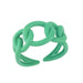 Wholesale Color Electroplated Copper Hollow Chain Rings JDC-RS-AS284 Rings JoyasDeChina light green adjustable Wholesale Jewelry JoyasDeChina Joyas De China