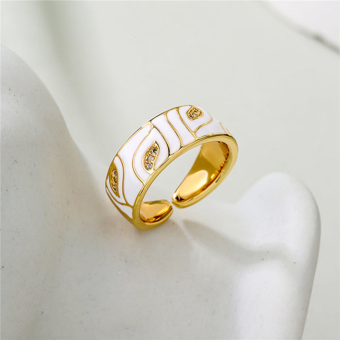 Wholesale color electroplated copper open rings JDC-RS-AG216 Rings JoyasDeChina 11198 Adjustable opening Wholesale Jewelry JoyasDeChina Joyas De China
