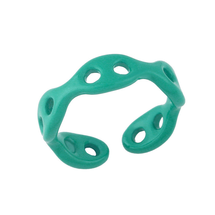 Wholesale Color Electroplated Copper Rings JDC-RS-AS298 Rings JoyasDeChina turquoise adjustable Wholesale Jewelry JoyasDeChina Joyas De China