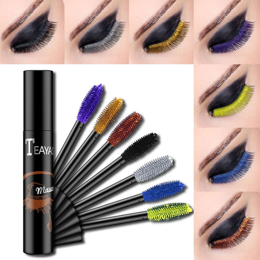 Wholesale color elongated thick royal blue purple gold bronze fluorescent green mascara does not smudge JDC-MA-XuQ002 Mascara 徐芹 Wholesale Jewelry JoyasDeChina Joyas De China