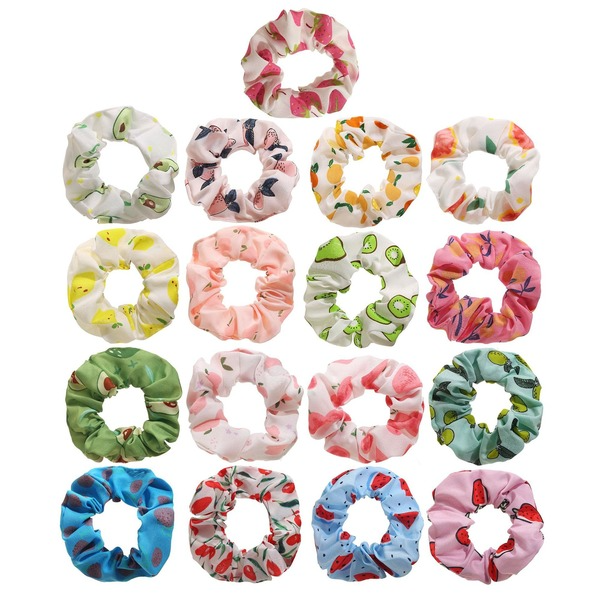 Bulk Jewelry Wholesale color fabric fruit design children's women's hair circle JDC-HS-RXF005 Wholesale factory from China YIWU China