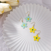 Wholesale color flower alloy earrings JDC-ES-W328 Earrings JoyasDeChina Wholesale Jewelry JoyasDeChina Joyas De China