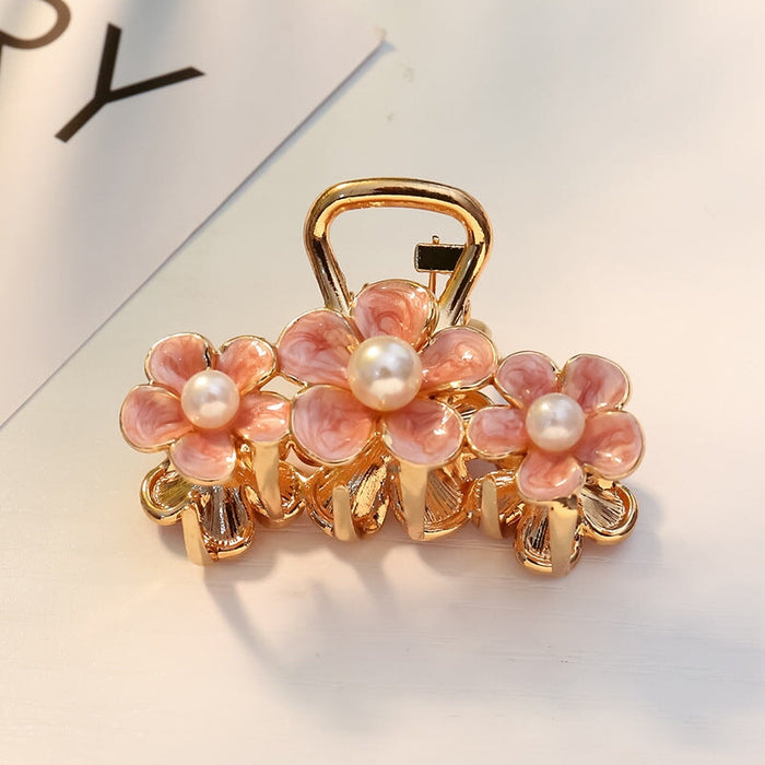 Wholesale color flower hairpin JDC-HC-JE005 Hair Clips 璟恩 Pink Wholesale Jewelry JoyasDeChina Joyas De China