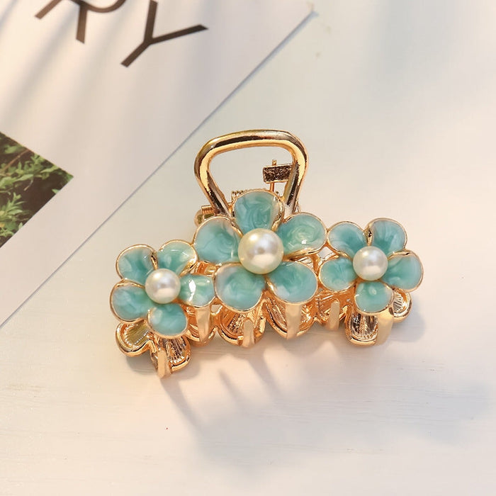 Wholesale color flower hairpin JDC-HC-JE005 Hair Clips 璟恩 Thin green Wholesale Jewelry JoyasDeChina Joyas De China