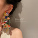 Wholesale color flowers acrylic Earrings JDC-ES-BY-001 Earrings 宝钰 Wholesale Jewelry JoyasDeChina Joyas De China