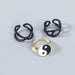 Wholesale color gossip copper rings 3-piece set JDC-RS-JL159 Rings JoyasDeChina black Wholesale Jewelry JoyasDeChina Joyas De China