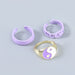 Wholesale color gossip copper rings 3-piece set JDC-RS-JL159 Rings JoyasDeChina purple Wholesale Jewelry JoyasDeChina Joyas De China
