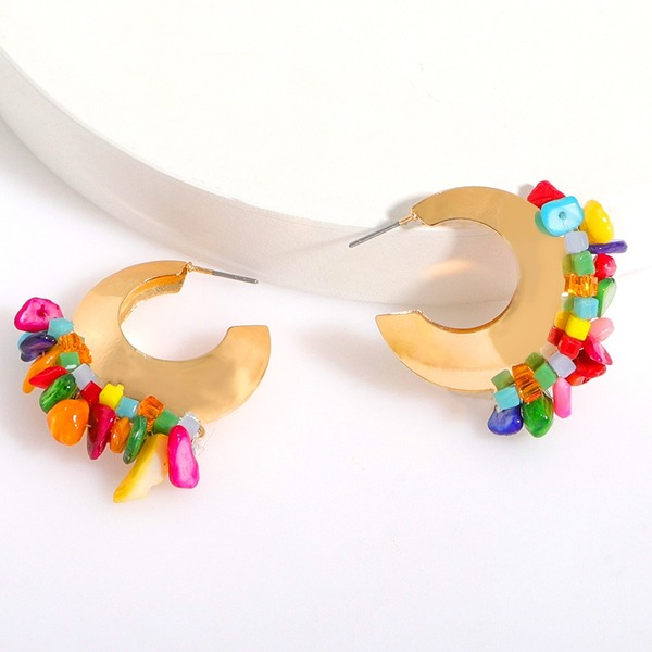 Wholesale color gravel alloy earrings JDC-ES-JQ188 Earrings JoyasDeChina Wholesale Jewelry JoyasDeChina Joyas De China