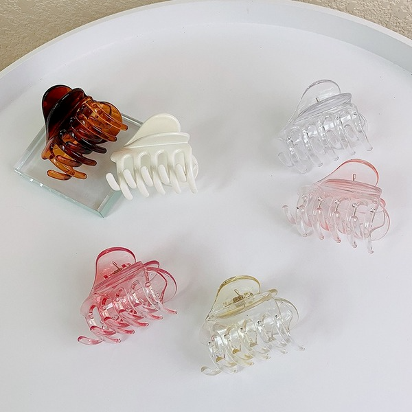 Bulk Jewelry Wholesale color heart-shaped transparent acrylic hair clips JDC-HC-W208 Wholesale factory from China YIWU China