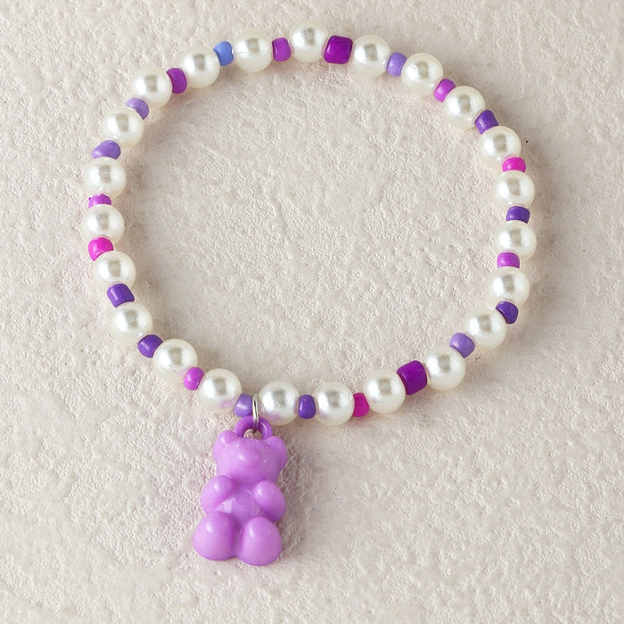 Wholesale color jelly bear beads splicing bracelet JDC-BT-E275 Bracelet 奈珠 4 Wholesale Jewelry JoyasDeChina Joyas De China