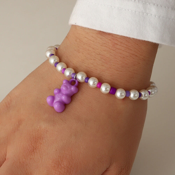 Wholesale color jelly bear beads splicing bracelet JDC-BT-E275 Bracelet 奈珠 Wholesale Jewelry JoyasDeChina Joyas De China