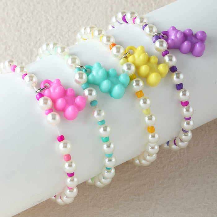 Wholesale color jelly bear beads splicing bracelet JDC-BT-E275 Bracelet 奈珠 Wholesale Jewelry JoyasDeChina Joyas De China