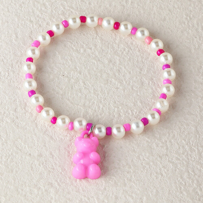 Wholesale color jelly bear beads splicing bracelet JDC-BT-E275 Bracelet 奈珠 Wholesale Jewelry JoyasDeChina Joyas De China