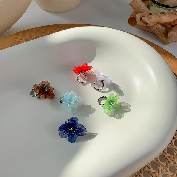 Wholesale color Juan yarn flower alloy earrings JDC-ES-W380 Earrings JoyasDeChina Wholesale Jewelry JoyasDeChina Joyas De China