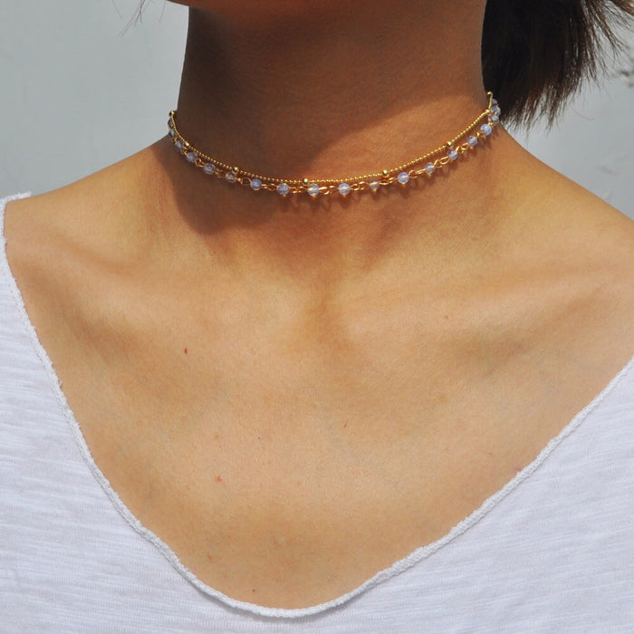 Wholesale color loose stone hanging red rice Bead Necklace JDC-NE-YinH006 Necklaces 颖皓 Wholesale Jewelry JoyasDeChina Joyas De China