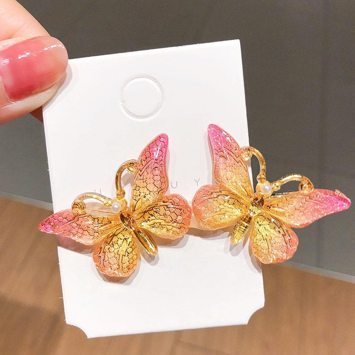 Bulk Jewelry Wholesale color metal drop oil butterfly hairpin JDC-HC-RXi002 Wholesale factory from China YIWU China