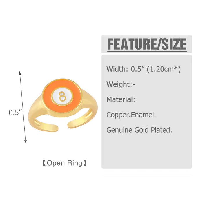 Wholesale Color No. 8 Geometric Electroplated Copper Rings JDC-RS-AS285 Rings JoyasDeChina Wholesale Jewelry JoyasDeChina Joyas De China
