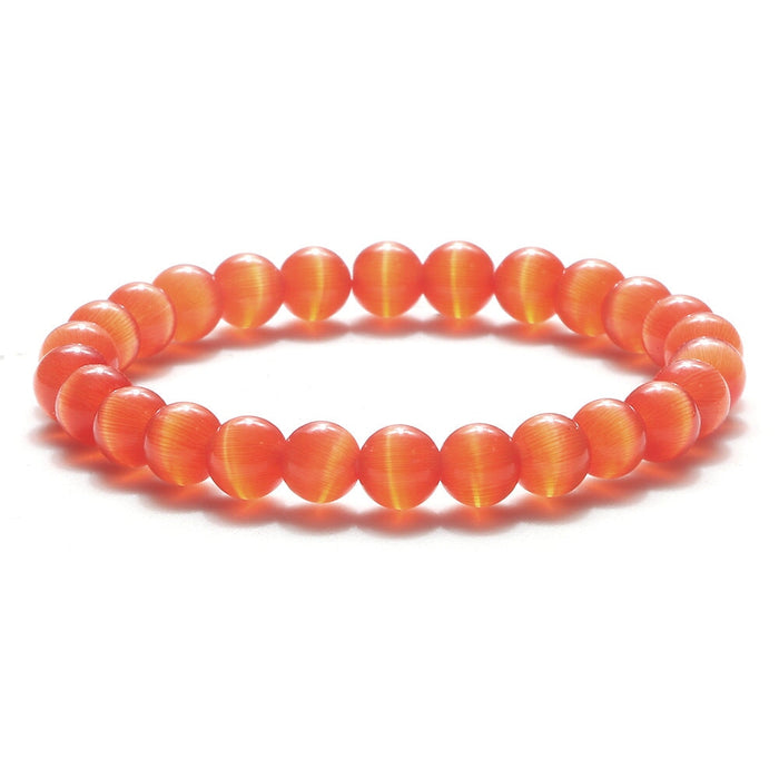 Wholesale Color Opal 8mm Beaded Bracelet JDC-BT-JiuJ022 Bracelet 九江 red-8mm Wholesale Jewelry JoyasDeChina Joyas De China