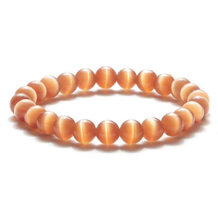 Wholesale Color Opal 8mm Beaded Bracelet JDC-BT-JiuJ022 Bracelet 九江 red brown-8mm Wholesale Jewelry JoyasDeChina Joyas De China