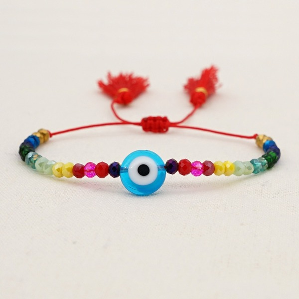 Bulk Jewelry Wholesale color pearl glass blue eye bead crystal beaded bracelet JDC-BT-GBH002 Wholesale factory from China YIWU China