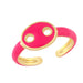 Wholesale color pig nose copper rings JDC-RS-AS279 Rings JoyasDeChina rose red adjustable Wholesale Jewelry JoyasDeChina Joyas De China