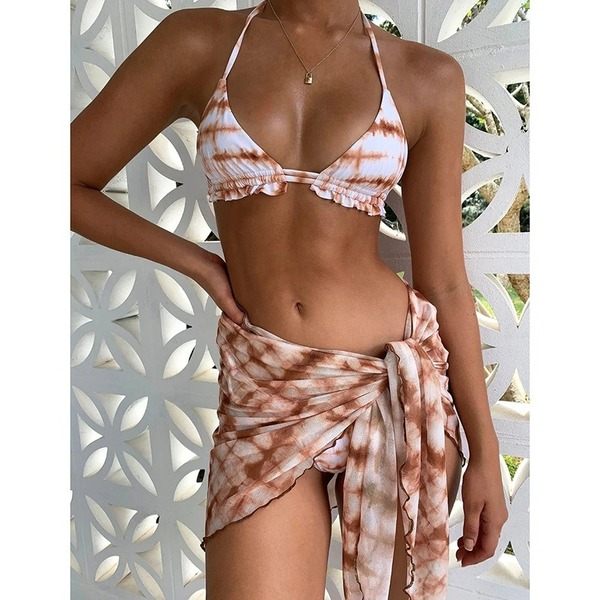 Bulk Jewelry Wholesale color polyester leopard print bikini strap swimsuit JDC-SW-TW011 Wholesale factory from China YIWU China