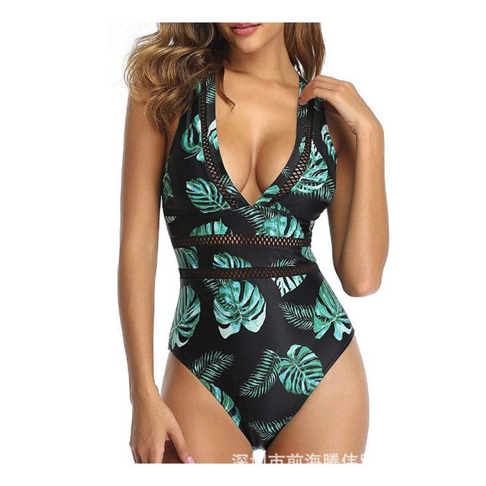 Bulk Jewelry Wholesale color polyester V-neck hollow mesh yarn swimwear JDC-SW-TW024 Wholesale factory from China YIWU China