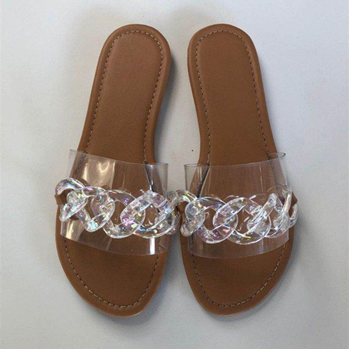 Bulk Jewelry Wholesale color PU beach open-toed flat sandals JDC-SP-JZ008 Wholesale factory from China YIWU China