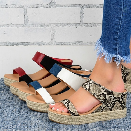 Bulk Jewelry Wholesale color PU thick-soled hemp rope woven sandals JDC-SD-GSYF001 Wholesale factory from China YIWU China