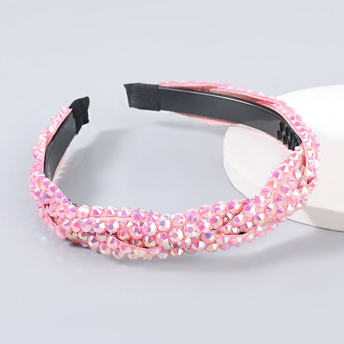 Wholesale color resin acrylic winding headband JDC-HD-JL013 Headband JoyasDeChina dark pink Wholesale Jewelry JoyasDeChina Joyas De China