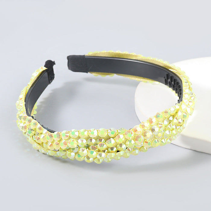Wholesale color resin acrylic winding headband JDC-HD-JL013 Headband JoyasDeChina yellow Wholesale Jewelry JoyasDeChina Joyas De China