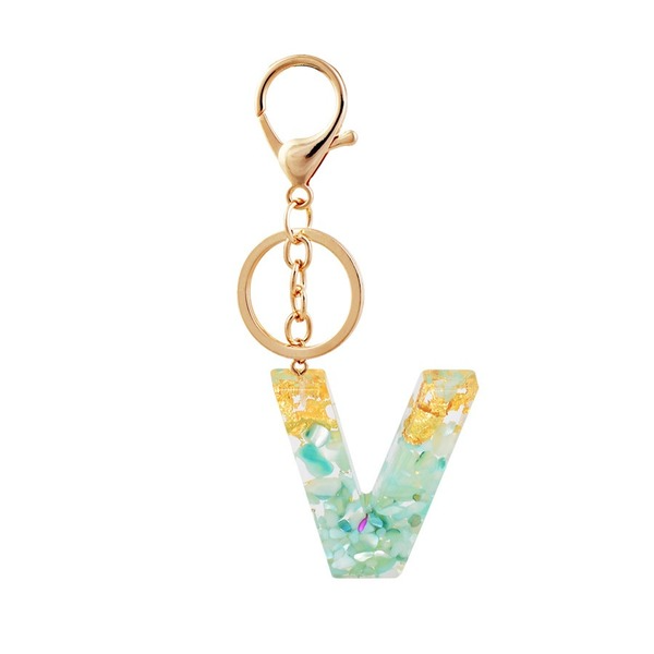 Bulk Jewelry Wholesale color resin crystal drop glue gold foil key fob JDC-KC-GSSZ003 Wholesale factory from China YIWU China