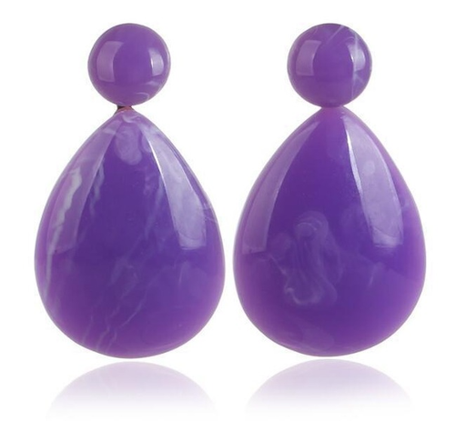 Wholesale color resin drop shape earrings JDC-ES-SF070 Earrings JoyasDeChina Wholesale Jewelry JoyasDeChina Joyas De China