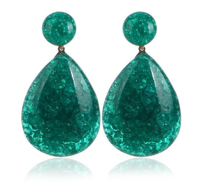 Wholesale color resin drop shape earrings JDC-ES-SF070 Earrings JoyasDeChina Wholesale Jewelry JoyasDeChina Joyas De China