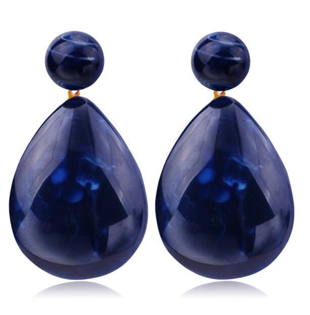 Wholesale color resin drop shape earrings JDC-ES-SF070 Earrings JoyasDeChina blue Wholesale Jewelry JoyasDeChina Joyas De China