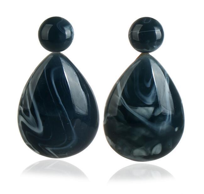Wholesale color resin drop shape earrings JDC-ES-SF070 Earrings JoyasDeChina grey Wholesale Jewelry JoyasDeChina Joyas De China
