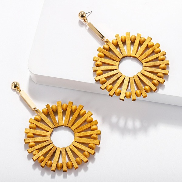 Bulk Jewelry Wholesale color resin hollow circular Earrings JDC-ES-V055 Wholesale factory from China YIWU China