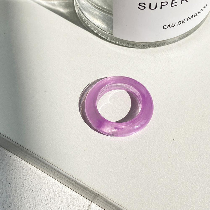Bulk Jewelry Wholesale color resin transparent ring JDC-RS-RXF007 Wholesale factory from China YIWU China