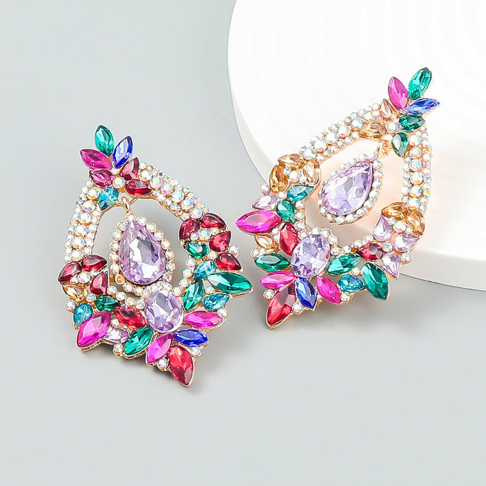 Wholesale Color Rhinestone Alloy Earrings JDC-ES-JL937 Earrings 氿乐 Wholesale Jewelry JoyasDeChina Joyas De China