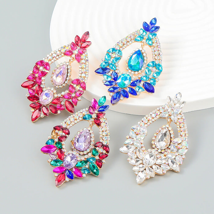 Wholesale Color Rhinestone Alloy Earrings JDC-ES-JL937 Earrings 氿乐 Wholesale Jewelry JoyasDeChina Joyas De China