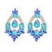 Wholesale Color Rhinestone Alloy Earrings JDC-ES-JL937 Earrings 氿乐 blue Wholesale Jewelry JoyasDeChina Joyas De China