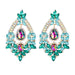 Wholesale Color Rhinestone Alloy Earrings JDC-ES-JL937 Earrings 氿乐 green Wholesale Jewelry JoyasDeChina Joyas De China