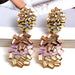 Wholesale Color Rhinestone Alloy Earrings JDC-ES-SK072 Earrings 深刻 pink Wholesale Jewelry JoyasDeChina Joyas De China