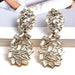 Wholesale Color Rhinestone Alloy Earrings JDC-ES-SK072 Earrings 深刻 white Wholesale Jewelry JoyasDeChina Joyas De China