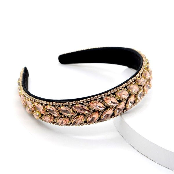 Wholesale color rhinestone flannel headband JDC-HD-Yul025 Headband 雨灵 Wholesale Jewelry JoyasDeChina Joyas De China