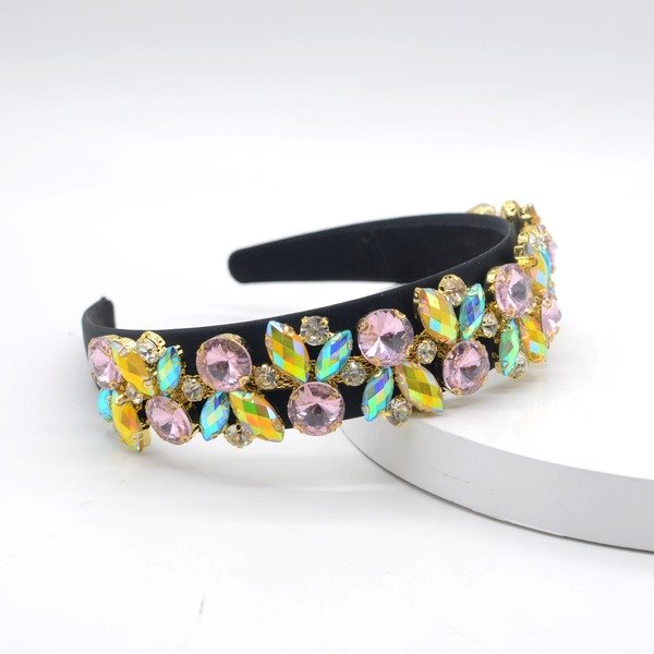 Wholesale color rhinestone flannel headband JDC-HD-Yul032 Headband 雨灵 Wholesale Jewelry JoyasDeChina Joyas De China