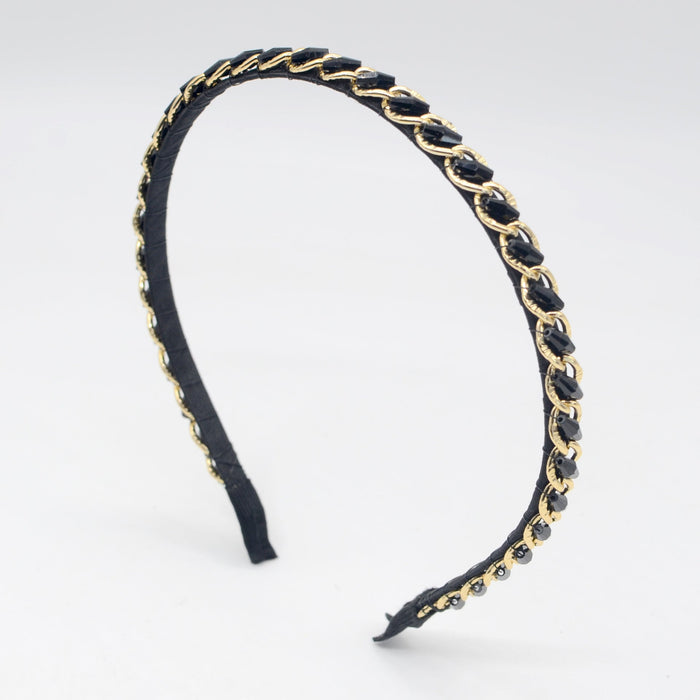 Wholesale color rhinestone headband JDC-HD-Yul001 Headband 雨灵 black Wholesale Jewelry JoyasDeChina Joyas De China
