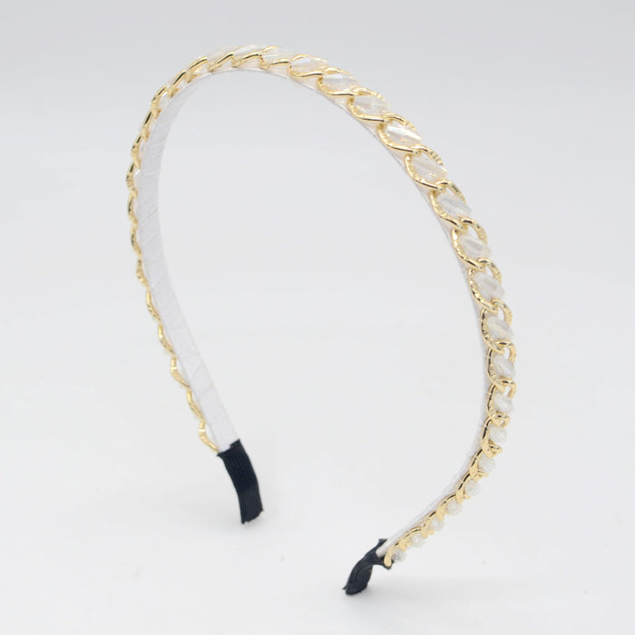 Wholesale color rhinestone headband JDC-HD-Yul001 Headband 雨灵 white Wholesale Jewelry JoyasDeChina Joyas De China