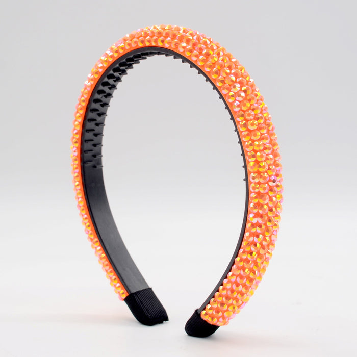 Wholesale color rhinestone headband JDC-HD-Yul022 Headband 雨灵 orange Wholesale Jewelry JoyasDeChina Joyas De China