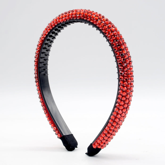 Wholesale color rhinestone headband JDC-HD-Yul022 Headband 雨灵 red Wholesale Jewelry JoyasDeChina Joyas De China